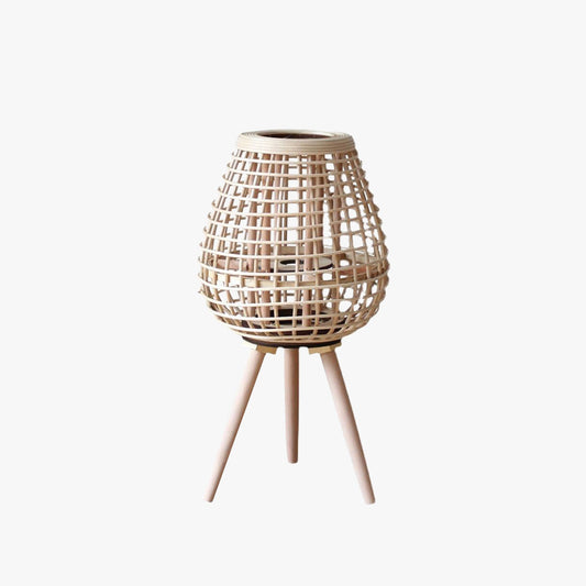 Ritta | Floor Lamp with Wood & Rattan Design | Stylish Lighting for Bedroom and Living Room 1