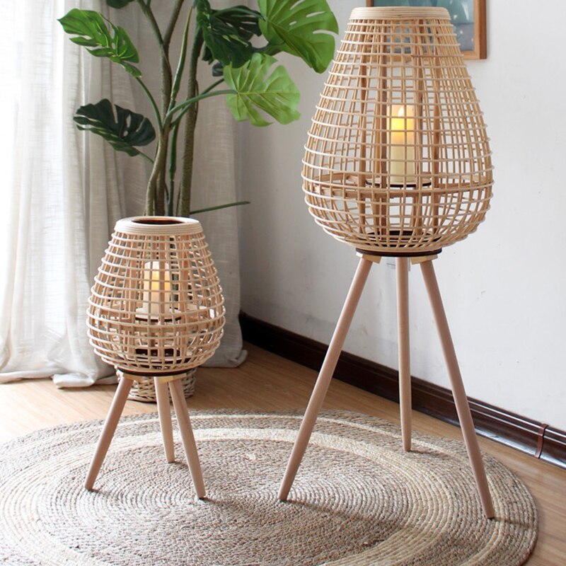 Ritta | Floor Lamp with Wood & Rattan Design | Stylish Lighting for Bedroom and Living Room 3