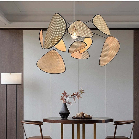 Ritta | Pendant Light with Woven Rattan & Sturdy Metal | Modern Elegance for Living Spaces 0