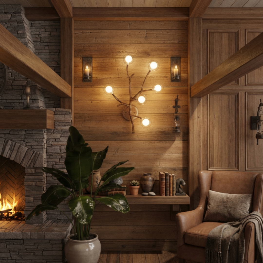 Rustic Elegance | Modern Chandelier Light with Glass Bubble Shades | Adjustable Height for Cozy Dining Ambiance 3