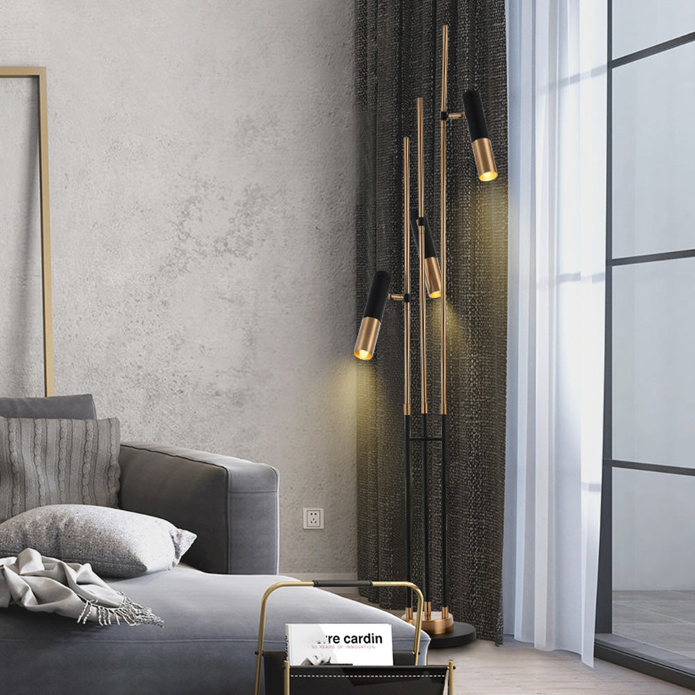 Salgado Collection | Modern Tall Metal Floor Lamp with 3 Bulbs | Elegant Design for Living Room and Bedroom 3