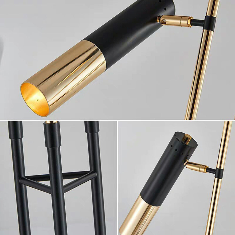 Salgado Collection | Modern Tall Metal Floor Lamp with 3 Bulbs | Elegant Design for Living Room and Bedroom 6
