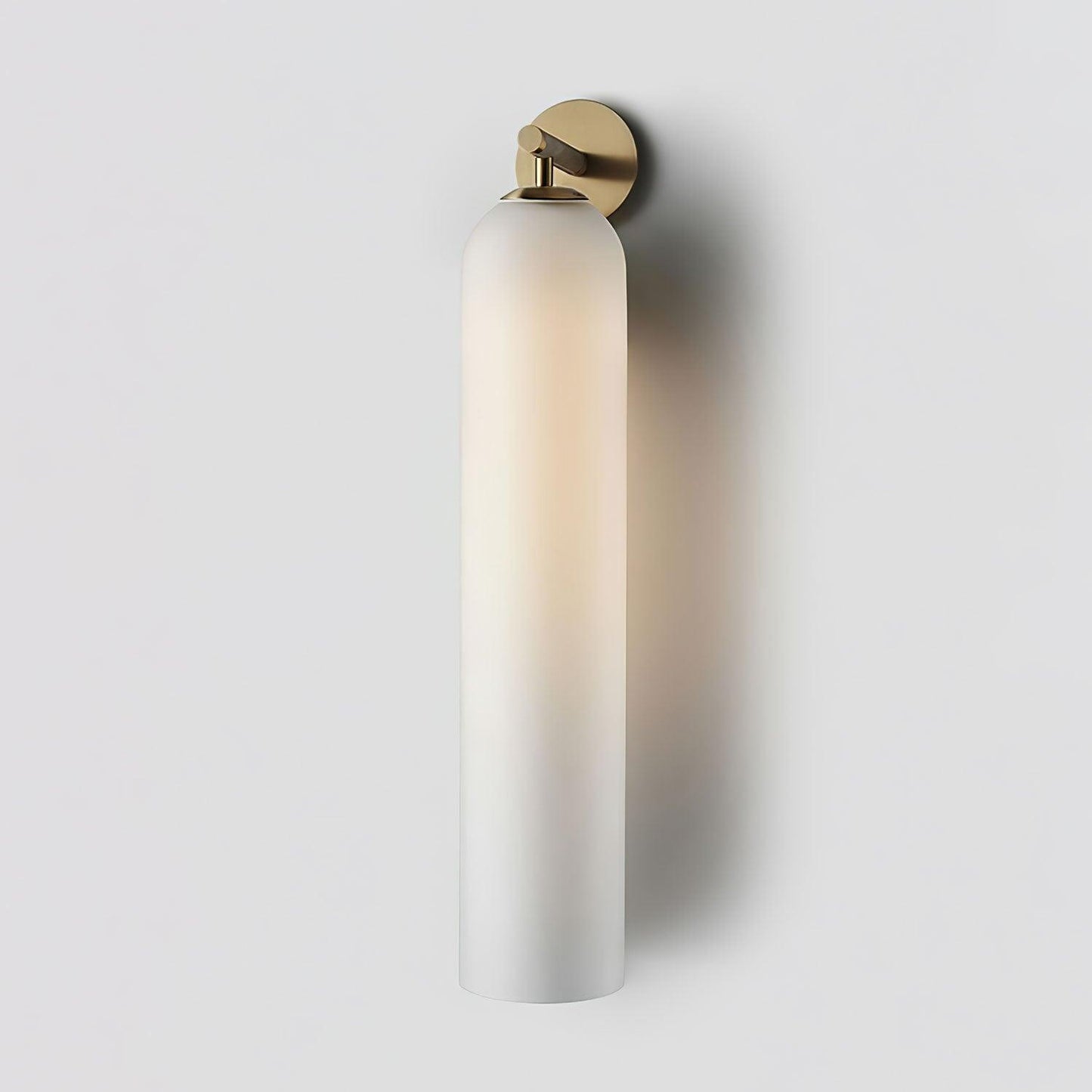 Sculptural Glass Wall Sconce | Cylindrical Design with Soft Diffused Glow for Elegant Lighting 12