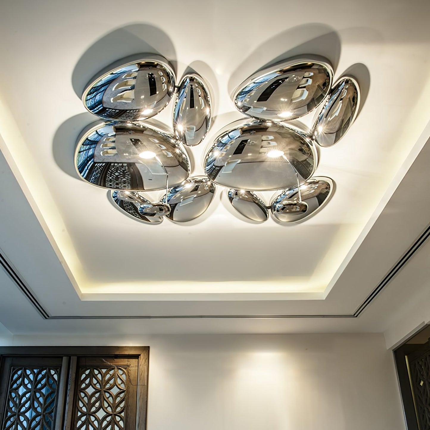 Skydro | Flush Mount Ceiling Light Fixture with Organic Pebble Design | Modern LED Lighting for Stylish Interiors 6