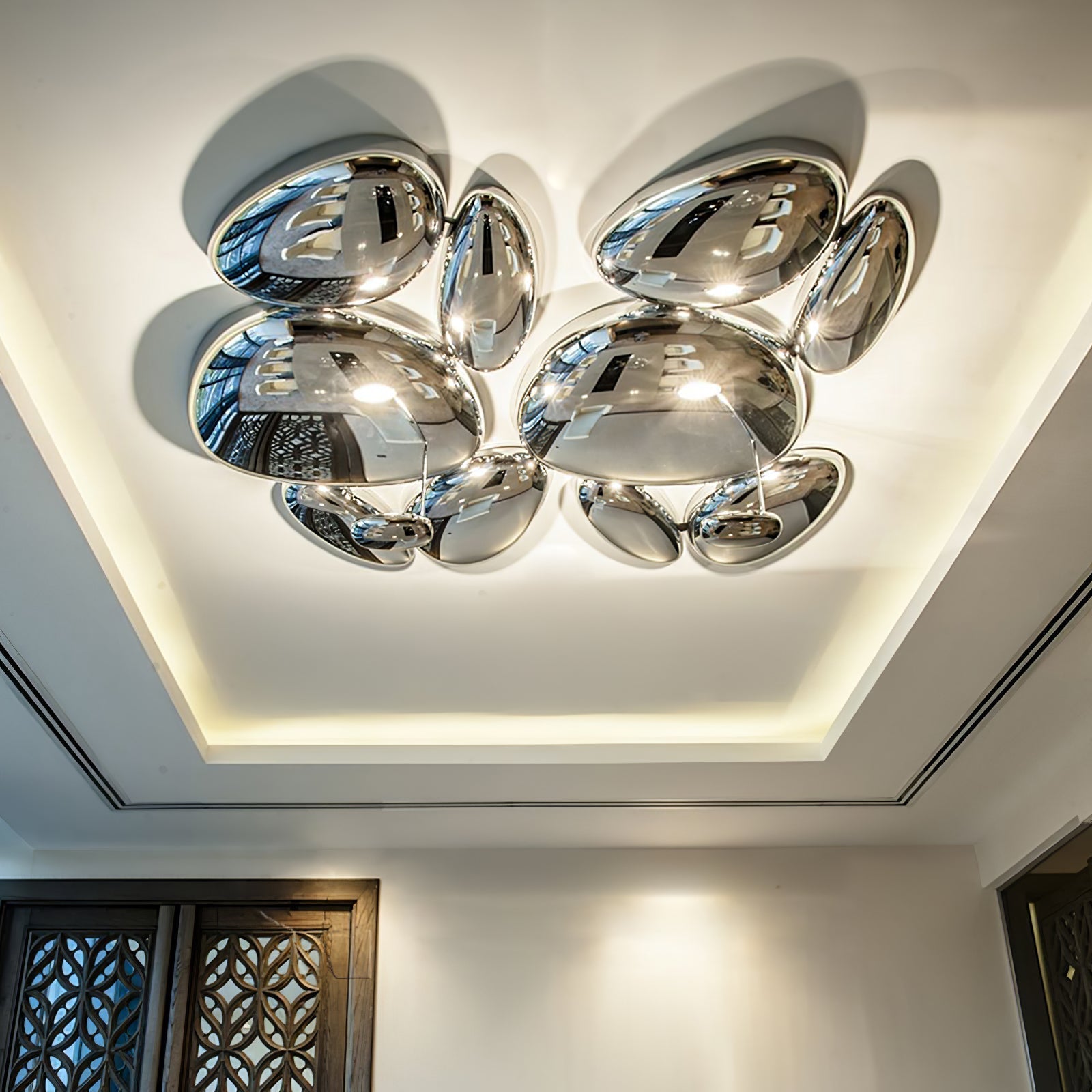 Skydro | Flush Mount Ceiling Light Fixture with Organic Pebble Design | Modern LED Lighting for Stylish Interiors 6