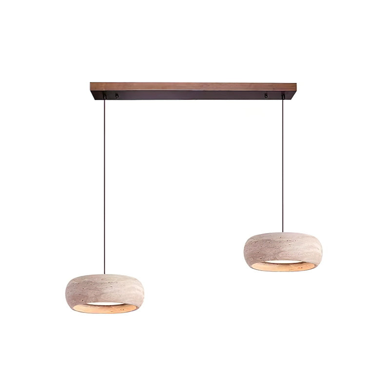 Tova | Pendant Light with Natural Travertine Design & Adjustable Height | Warm Ambient Glow for Dining and Entryways 9