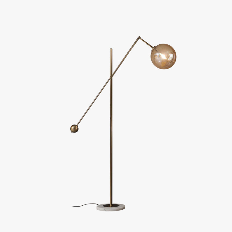 Valentina Collection | Gold Arc Floor Lamp with Unique Geometric Design | Elegant Lighting for Cozy Ambiance 1