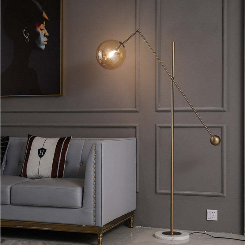 Valentina Collection | Gold Arc Floor Lamp with Unique Geometric Design | Elegant Lighting for Cozy Ambiance 2