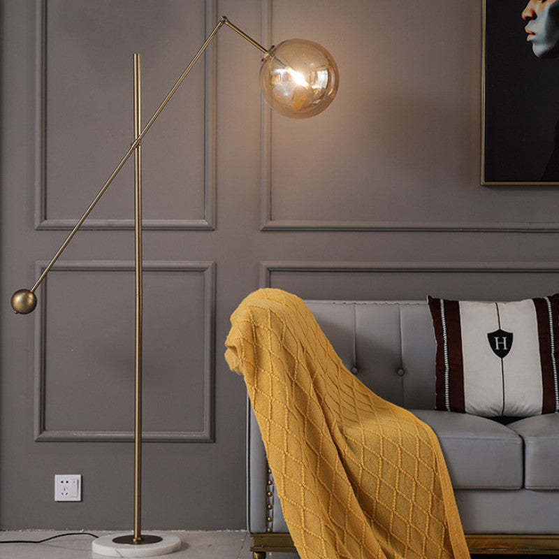 Valentina Collection | Gold Arc Floor Lamp with Unique Geometric Design | Elegant Lighting for Cozy Ambiance 3
