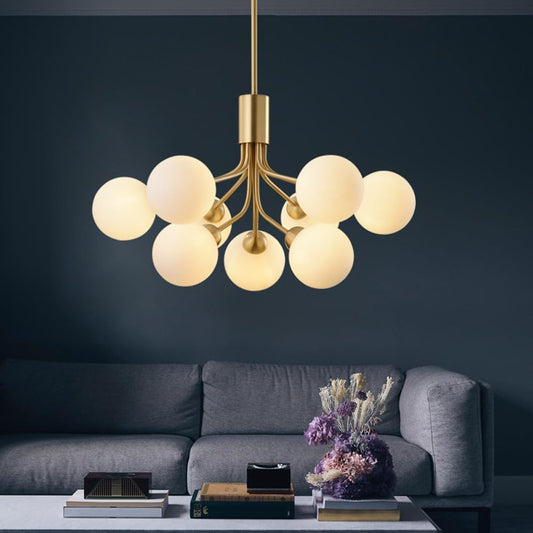 Valentina | Modern Chandelier Light with LED Technology & Unique Sputnik Design | Elegant Black or Gold Finish for Any Room 0
