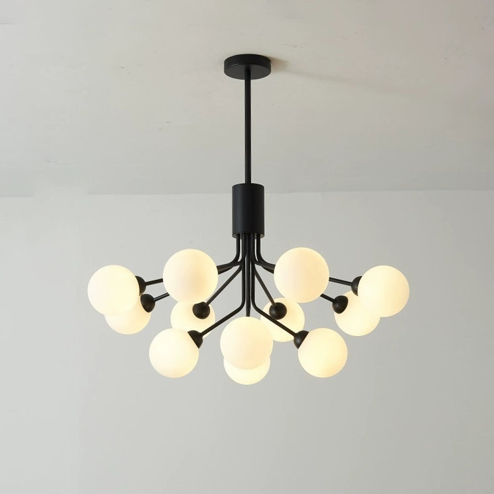 Valentina | Modern Chandelier Light with LED Technology & Unique Sputnik Design | Elegant Black or Gold Finish for Any Room 10