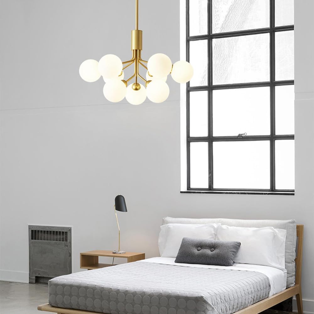 Valentina | Modern Chandelier Light with LED Technology & Unique Sputnik Design | Elegant Black or Gold Finish for Any Room 2