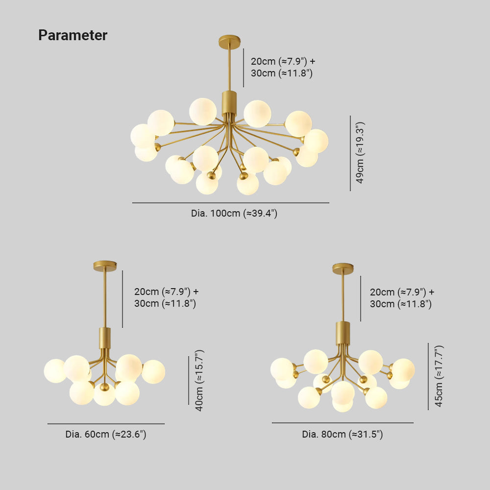 Valentina | Modern Chandelier Light with LED Technology & Unique Sputnik Design | Elegant Black or Gold Finish for Any Room 4