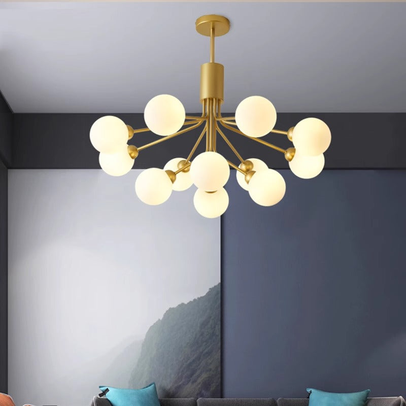 Valentina | Modern Chandelier Light with LED Technology & Unique Sputnik Design | Elegant Black or Gold Finish for Any Room 7