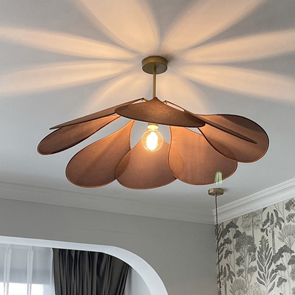 Vintage Rustic Pendant Light with Fabric Shade & Metal Frame | Adjustable Hanging Lights for Elegant Illumination 6